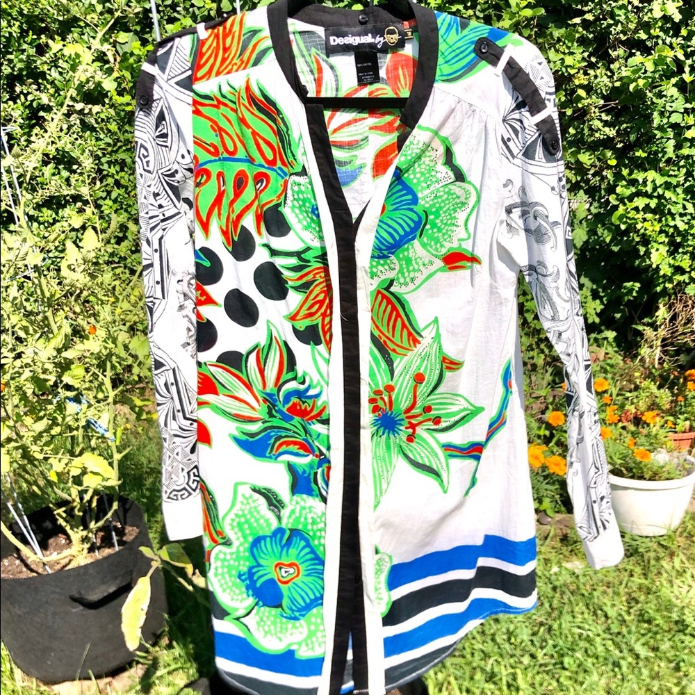 Desigual summer swim coverup or pair with leggings!